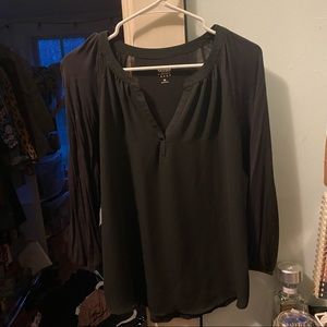 Black Dressy Vneck Top